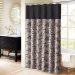 Traditional Black Jacquard Print Shower Curtain - Byrne's Crate