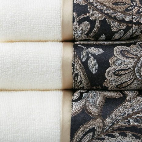 Traditional Black Jacquard Towel Suite - Byrne's Crate