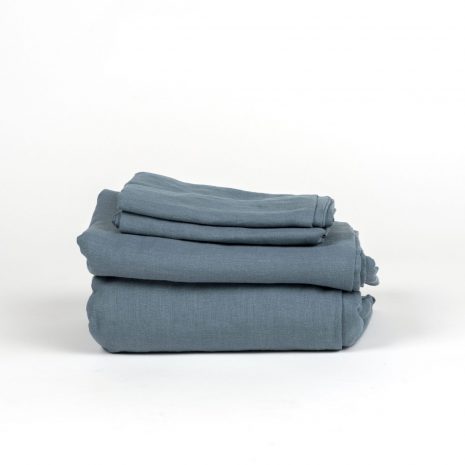 FBS Deep Pool Blue Linen Sheet Set3 FBS Deep Pool Blue Linen Sheet Set3