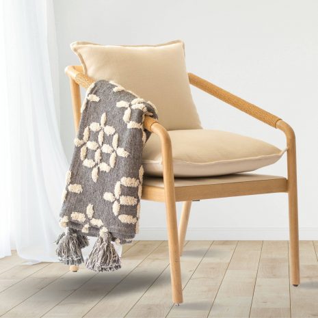Josie Throw - Grey Blk - context