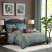 Laurette Blue Jacquard Bedding Set - decorative bedding bundle