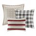 Bedding components include shams, decorative pillow case coverlets, duvet covers and comforters